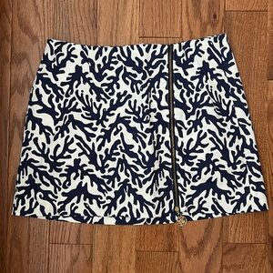 Lilly Pulitzer Auden Skort Bright Navy Treasure Navy and White Coral